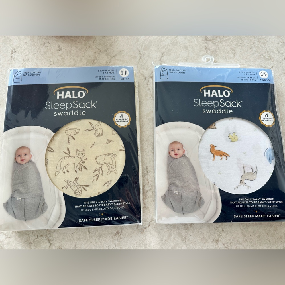 Lot of Two Brand New Halo Sleepsack Swaddles